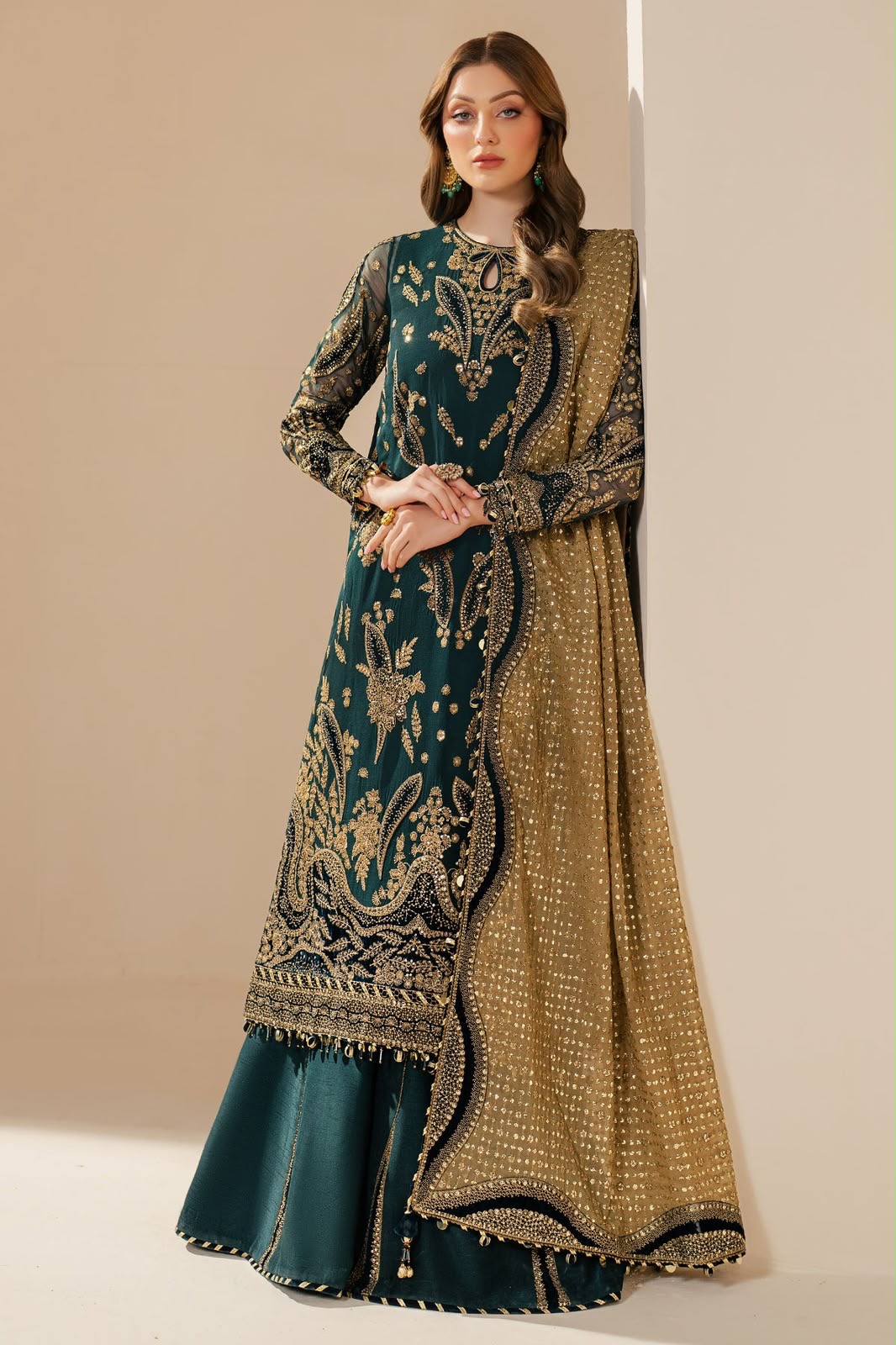 Lavender Blossom Embroidered chiffon unstitched 3-Piece Suit